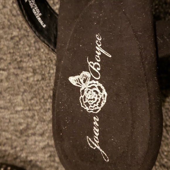Joan Boyce Blk w/ Silv Bling Wedge Sandal, Sz 9.5, NWT - Picture 2 of 10
